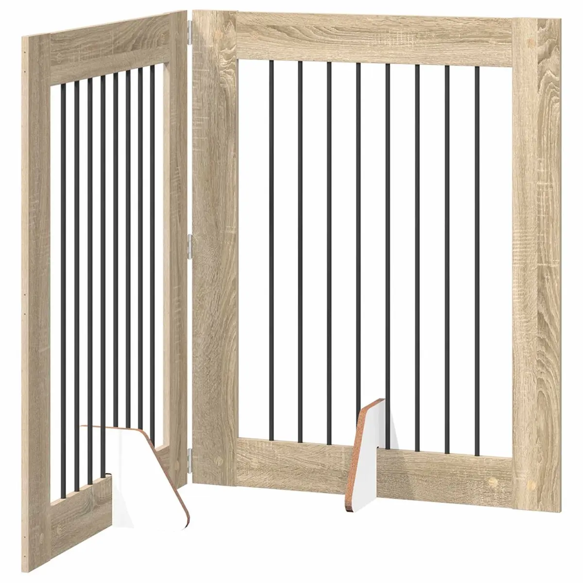 Foldable Dog Gate with 160.5cm Width and Steel Build