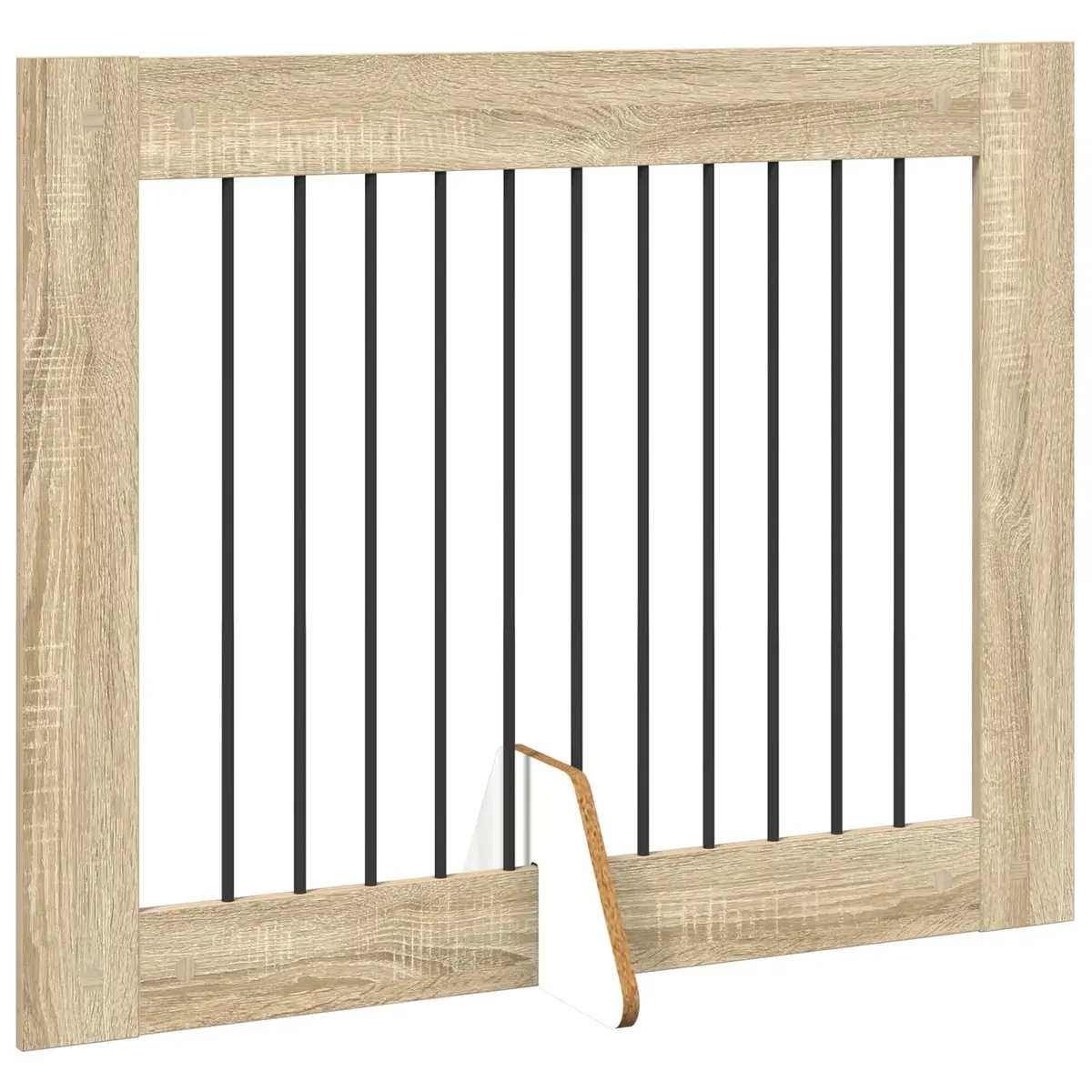 Foldable Dog Gate 2 Panels Brown
