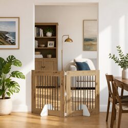 Foldable Dog Gate 2 pcs Brown 160.5 cm Specifications