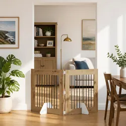 Foldable Dog Gate 2 pcs Brown 160.5 cm Specifications