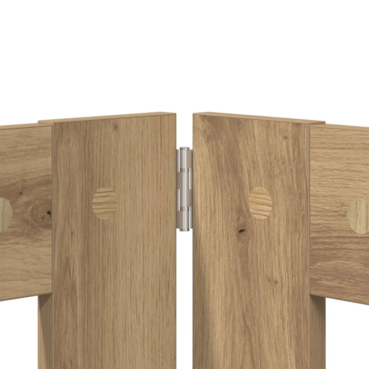 Foldable Dog Gate 2 pcs Brown 160.5 cm