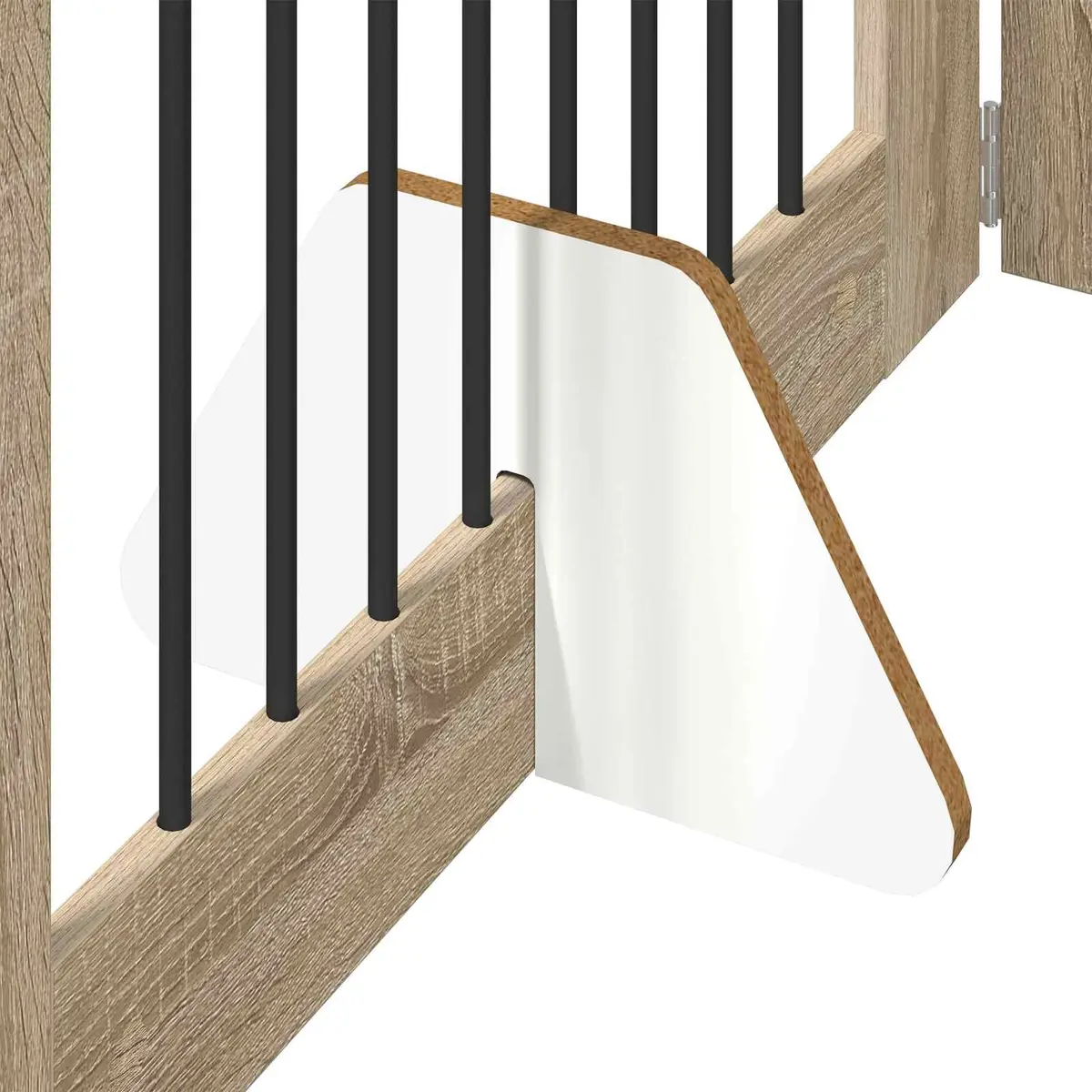 Foldable Dog Gate with Stands 6 pcs Sonoma Oak 482 cm Pet Barrier Room Divider
