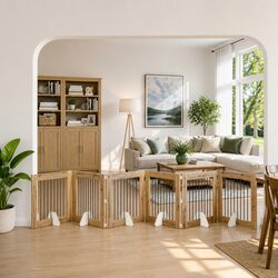 6-Panel Foldable Dog Gate Dimensions and Specs