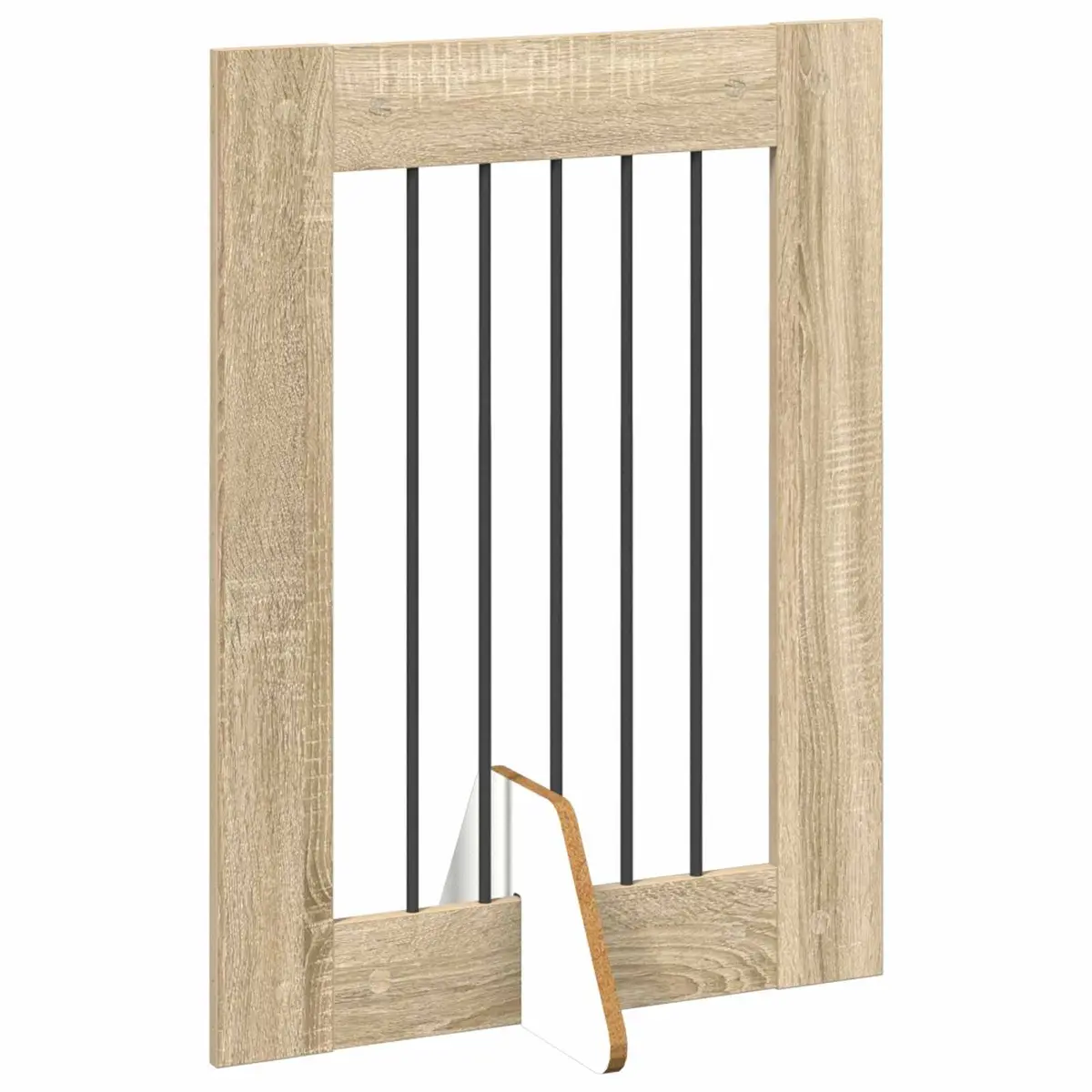 Foldable Dog Gate with Stands 241cm Sonoma Oak Freestanding Pet Barrier Panel