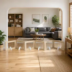 Specifications for Foldable 6-Panel Dog Gate in Brown