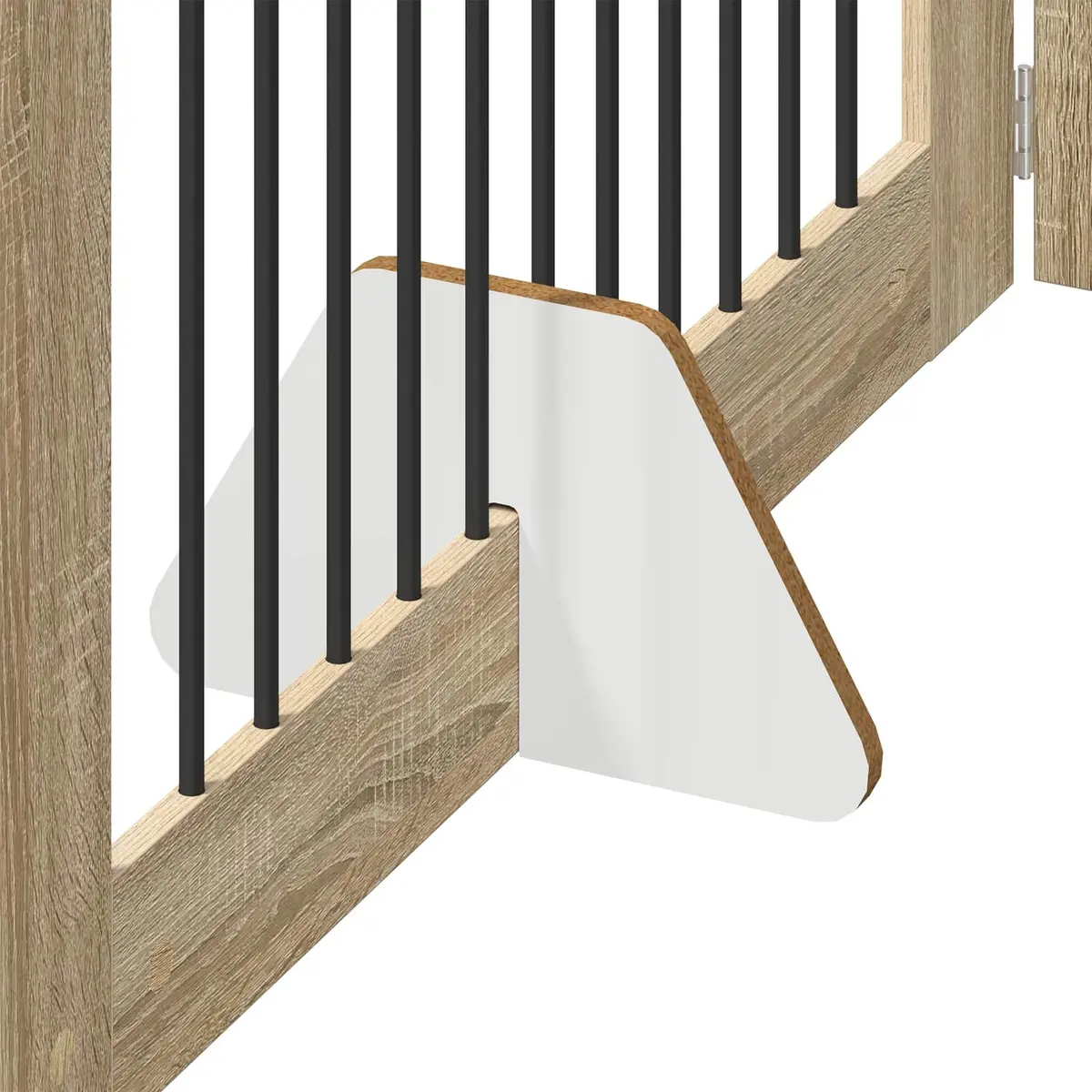 Foldable 6-Panel Dog Gate in Brown