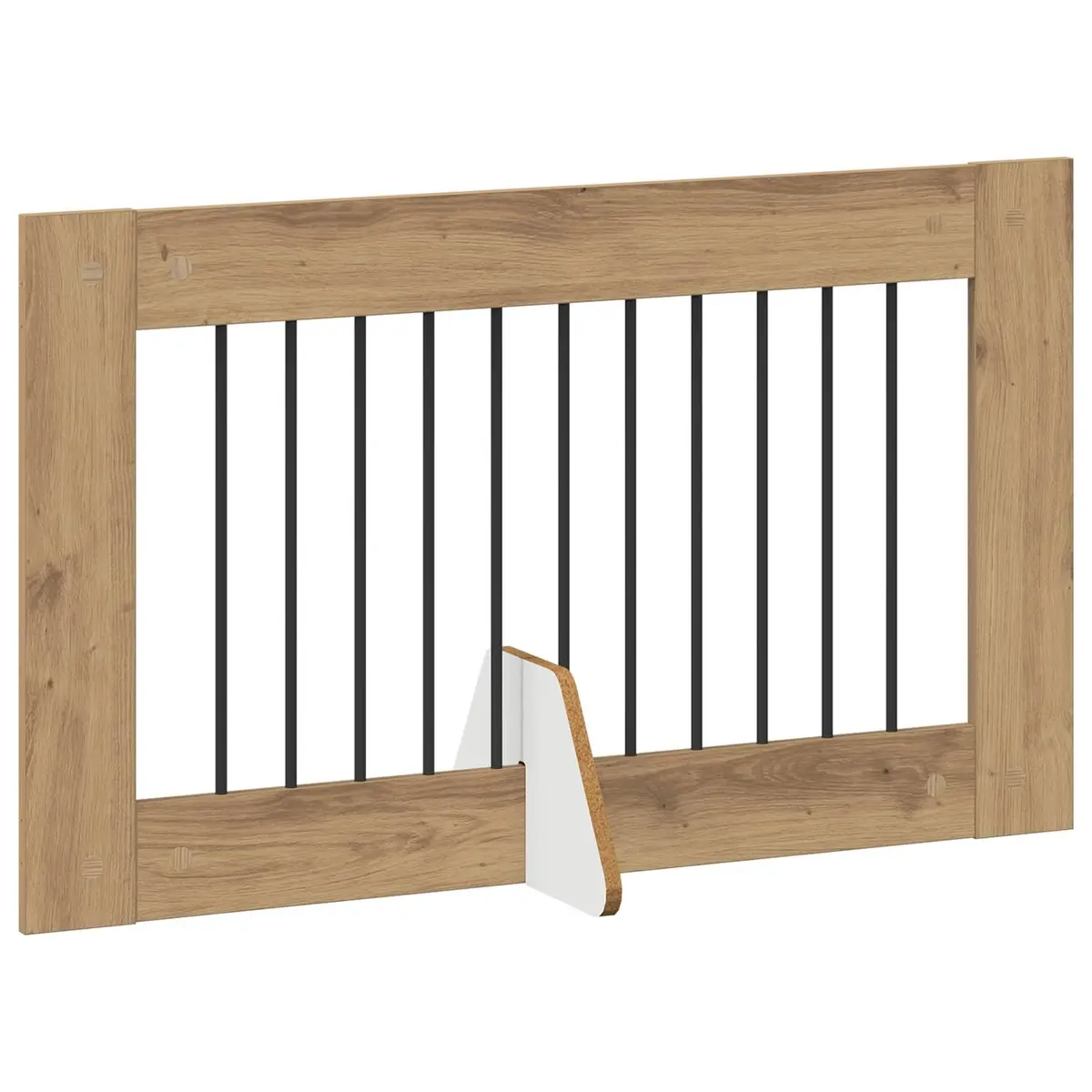 Foldable Dog Gate Indoor 6 Piece Brown Portable Pet Fence