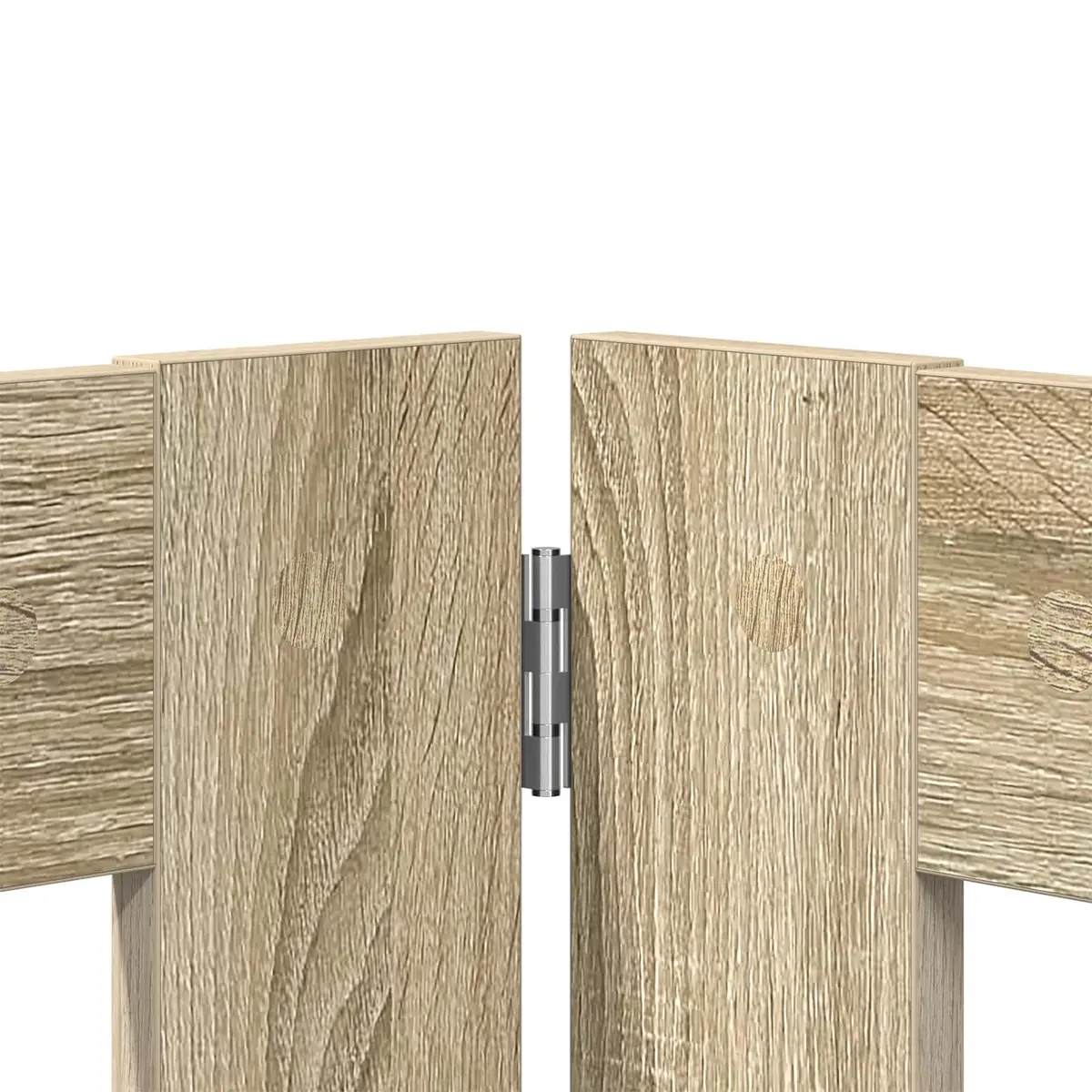 Foldable Dog Gate Indoor Pet Barrier Freestanding Sonoma Oak 321cm