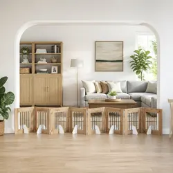 Specifications for Brown Foldable Dog Gate with 8 Panels