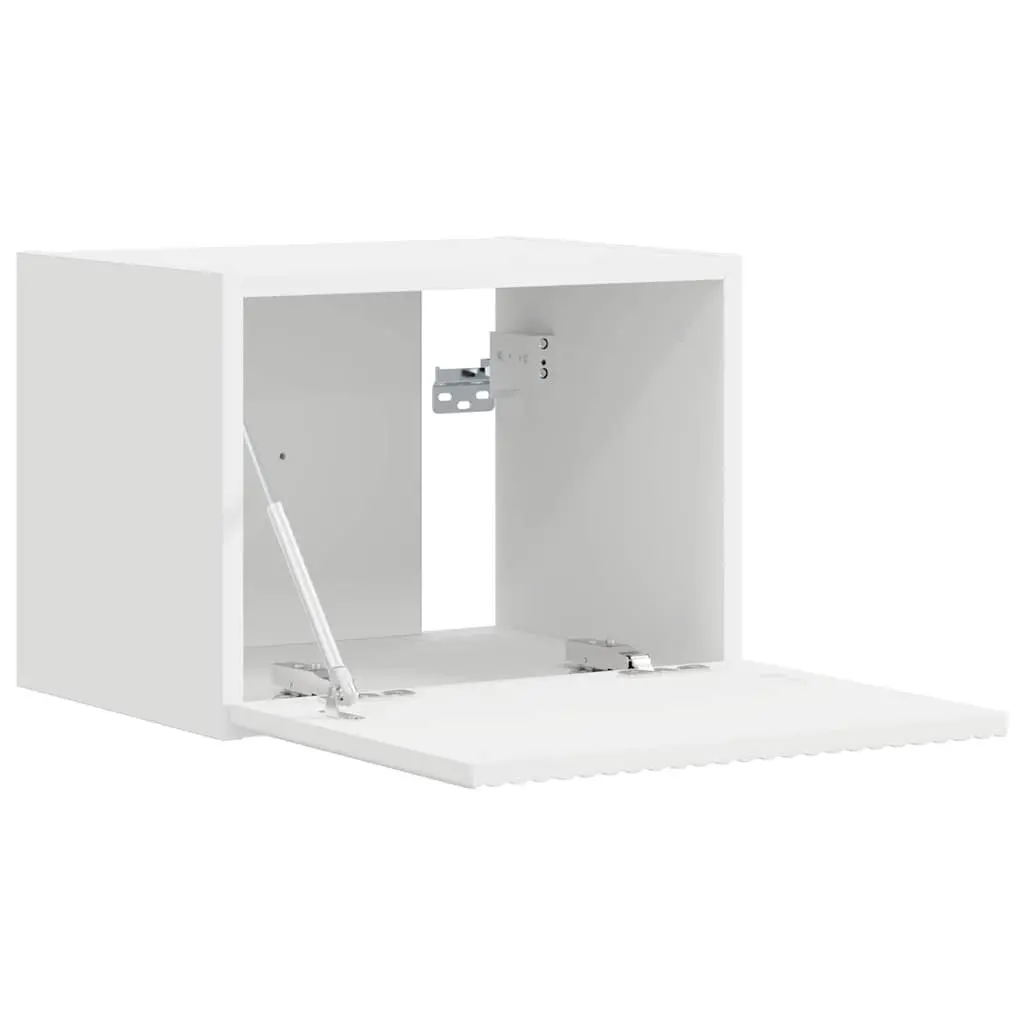 White Modern TV Wall Cabinet Set for Storage