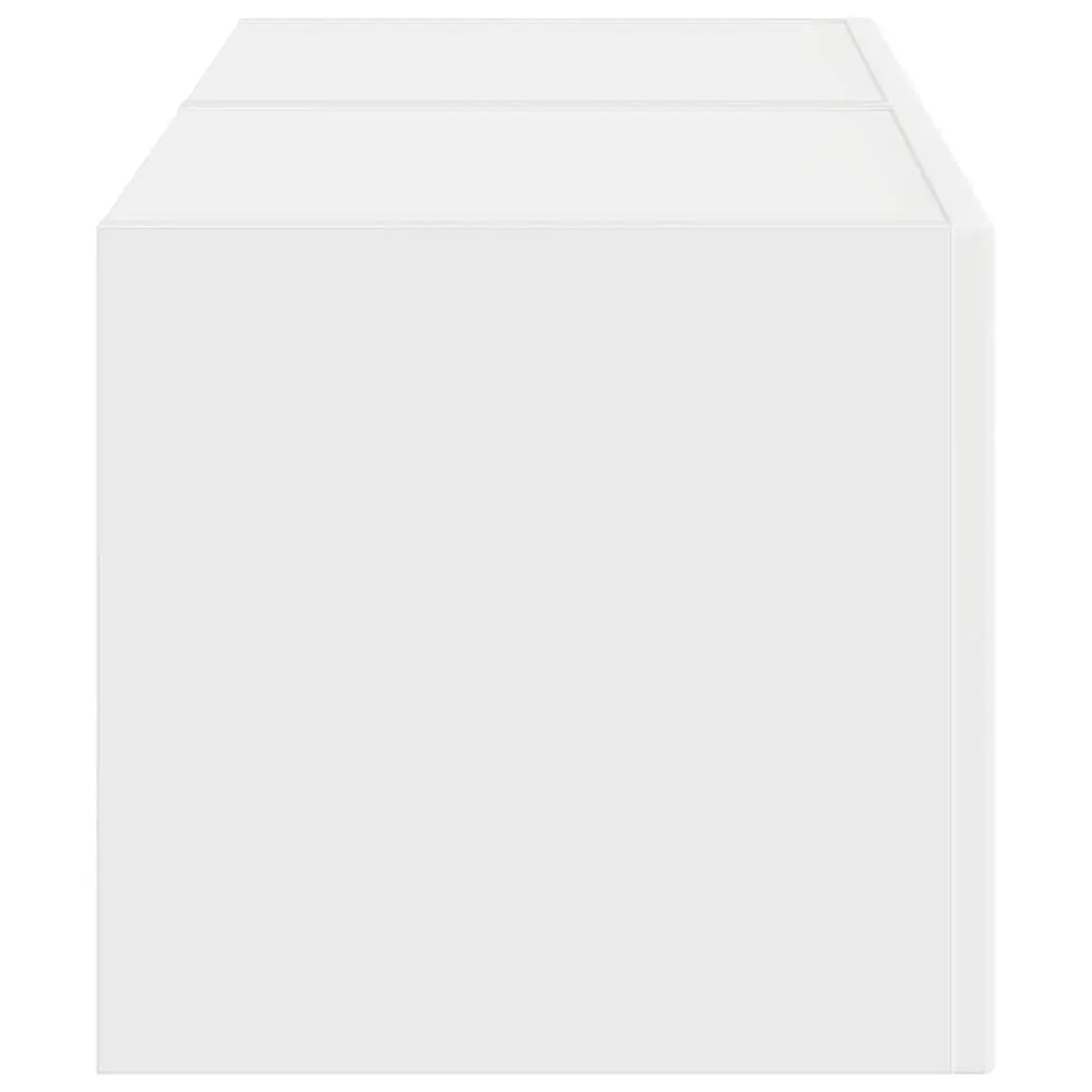 White Modern TV Wall Cabinet Set for Storage