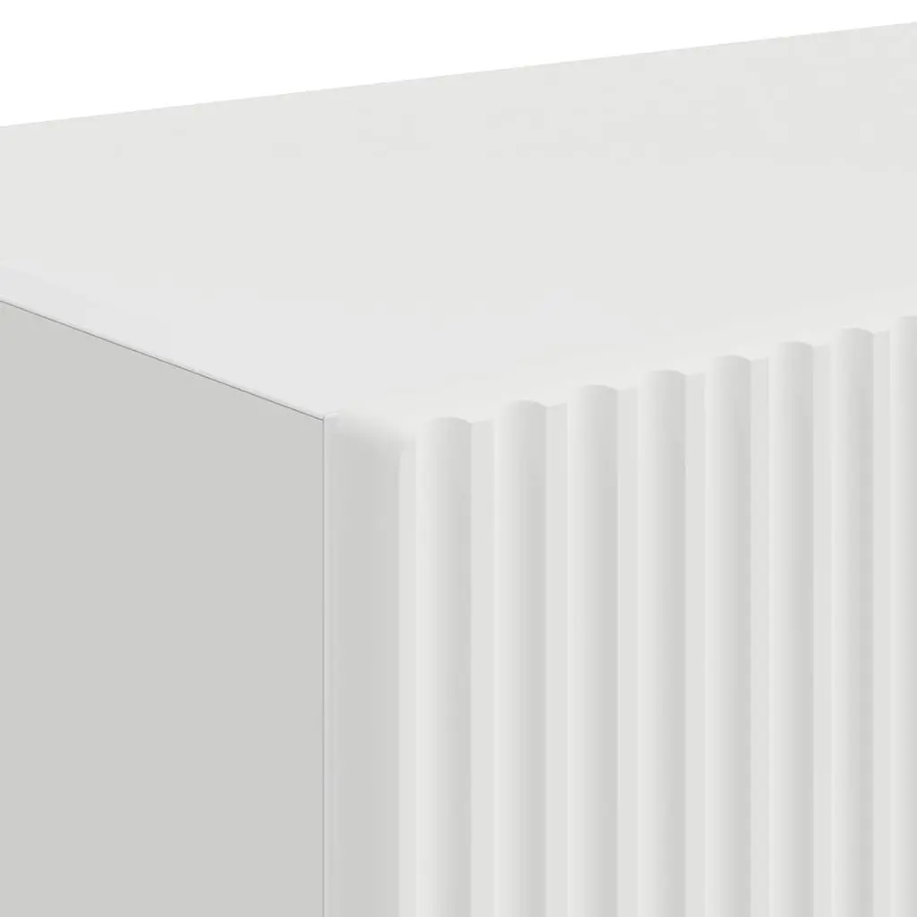 White Modern TV Wall Cabinet Set for Storage