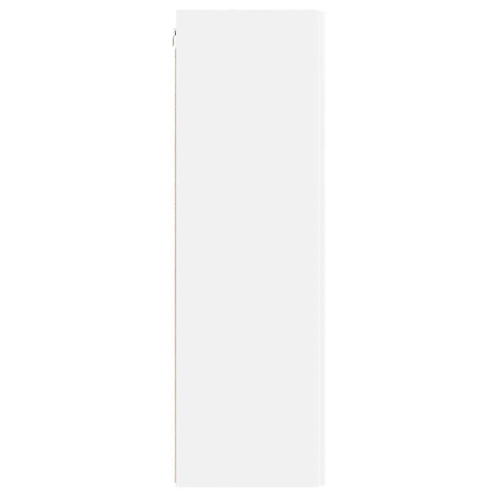 Wall-Mounted White TV Storage Unit Set