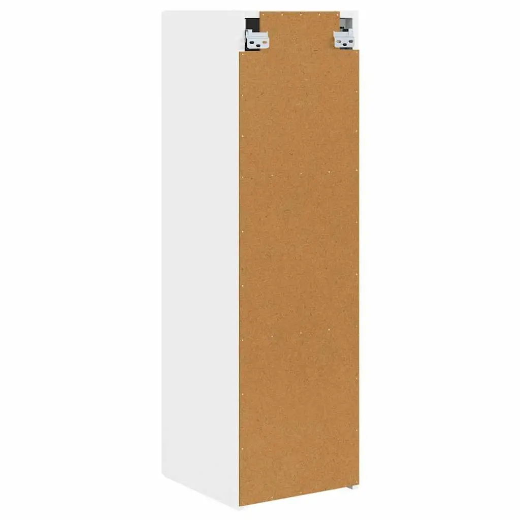 Wall-Mounted White TV Storage Unit Set