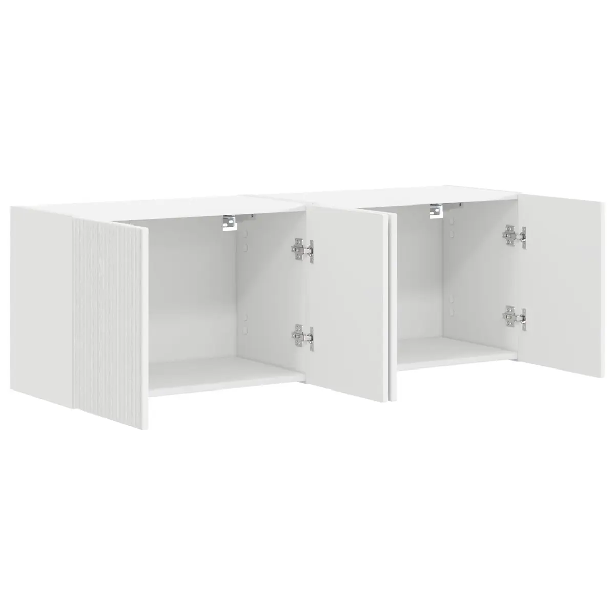 White TV Wall Cabinet Set, 2 Pieces