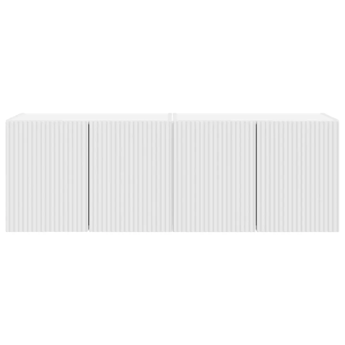 White TV Wall Cabinet Set, 2 Pieces