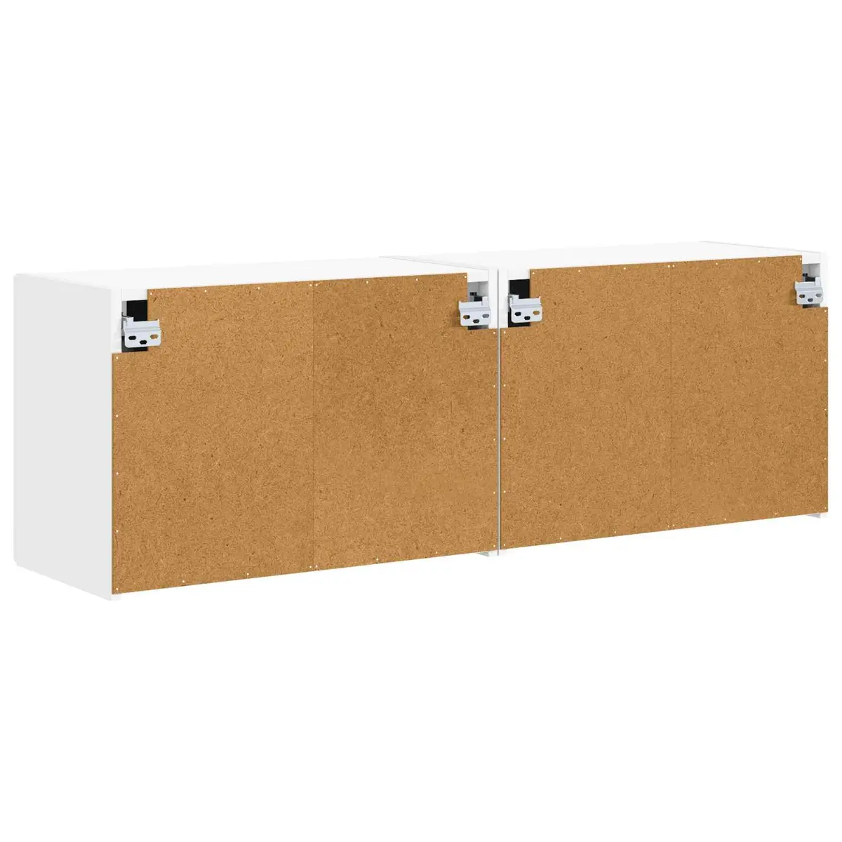 White TV Wall Cabinet Set, 2 Pieces