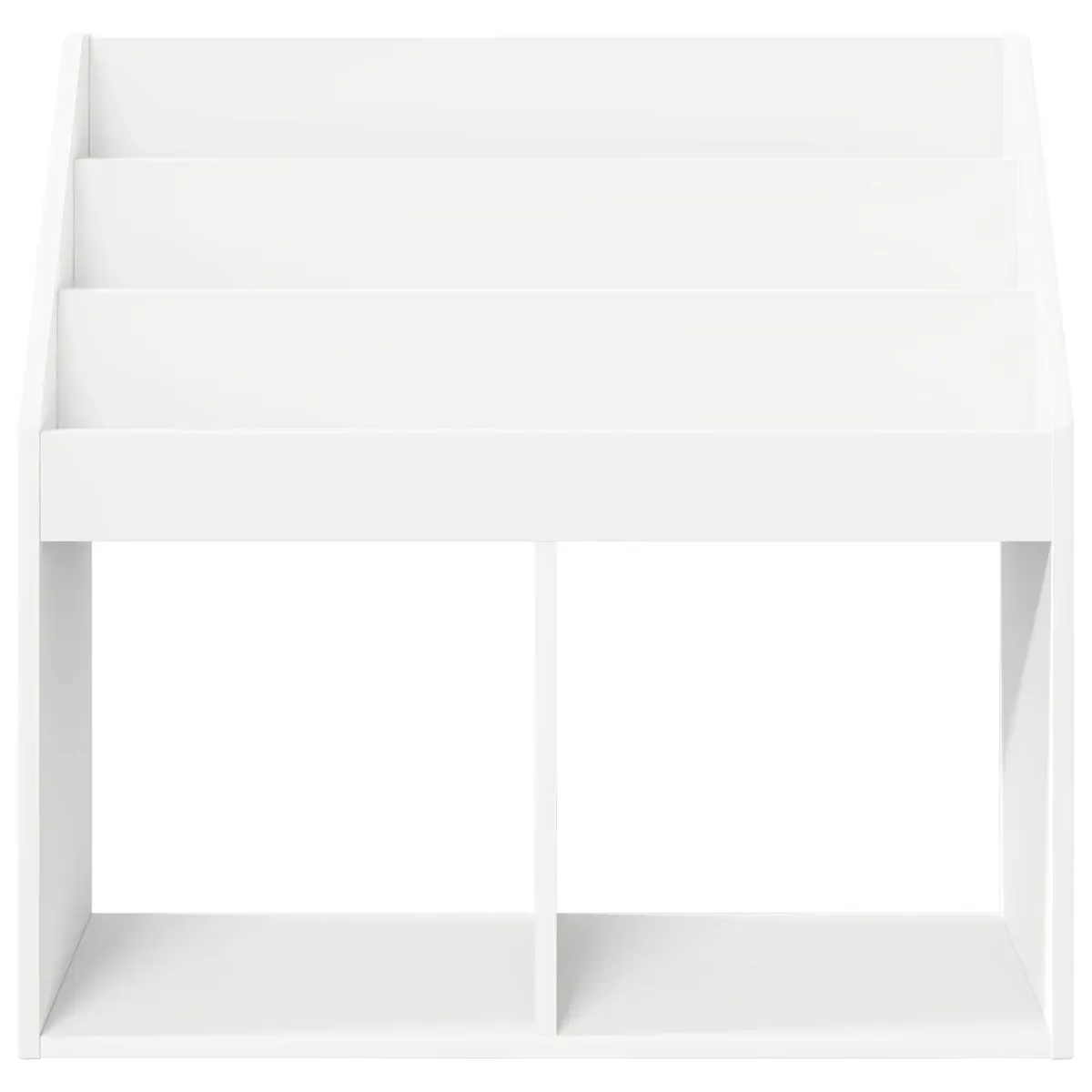 Kids Bookshelf Engineered Wood Modern Open Shelf Storage Unit White 72.5x29.5x69cm