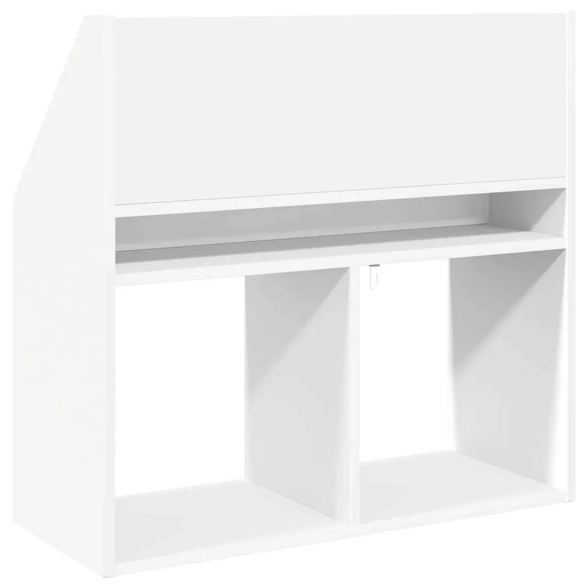 Kids Bookshelf Engineered Wood Modern Open Shelf Storage Unit White 72.5x29.5x69cm