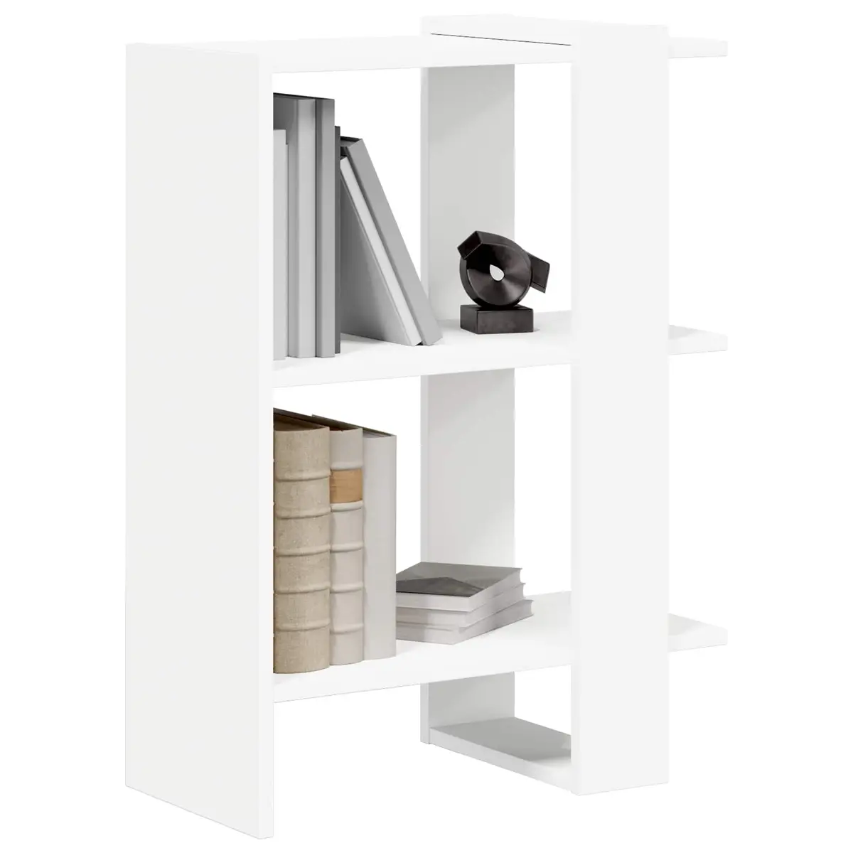Freestanding White Engineered Wood Shelf