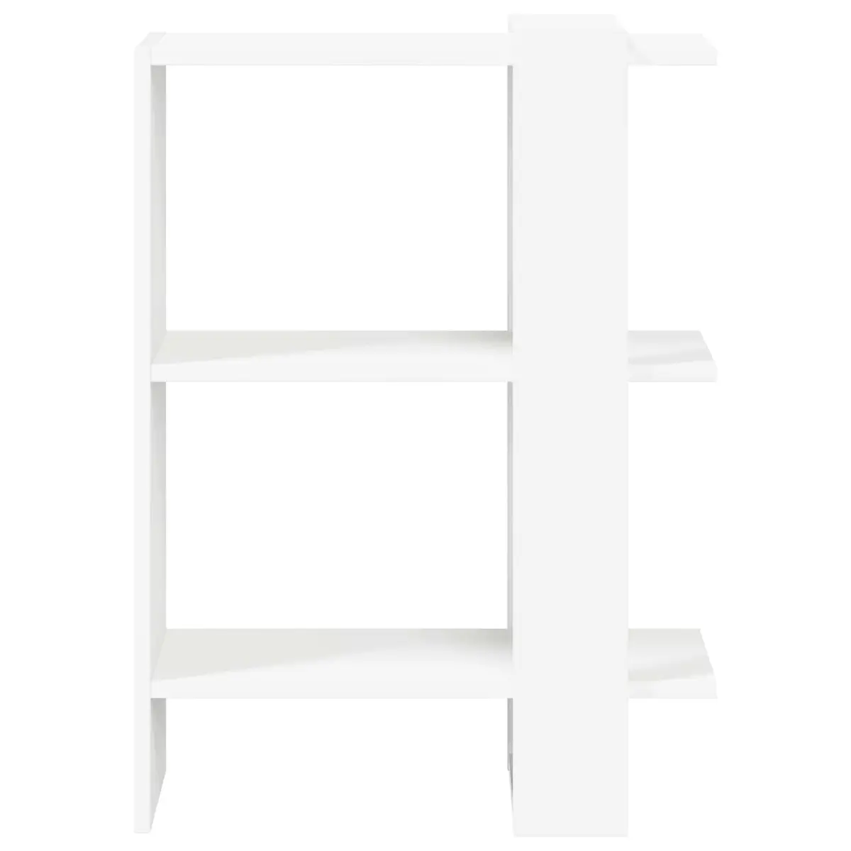Freestanding White Engineered Wood Shelf