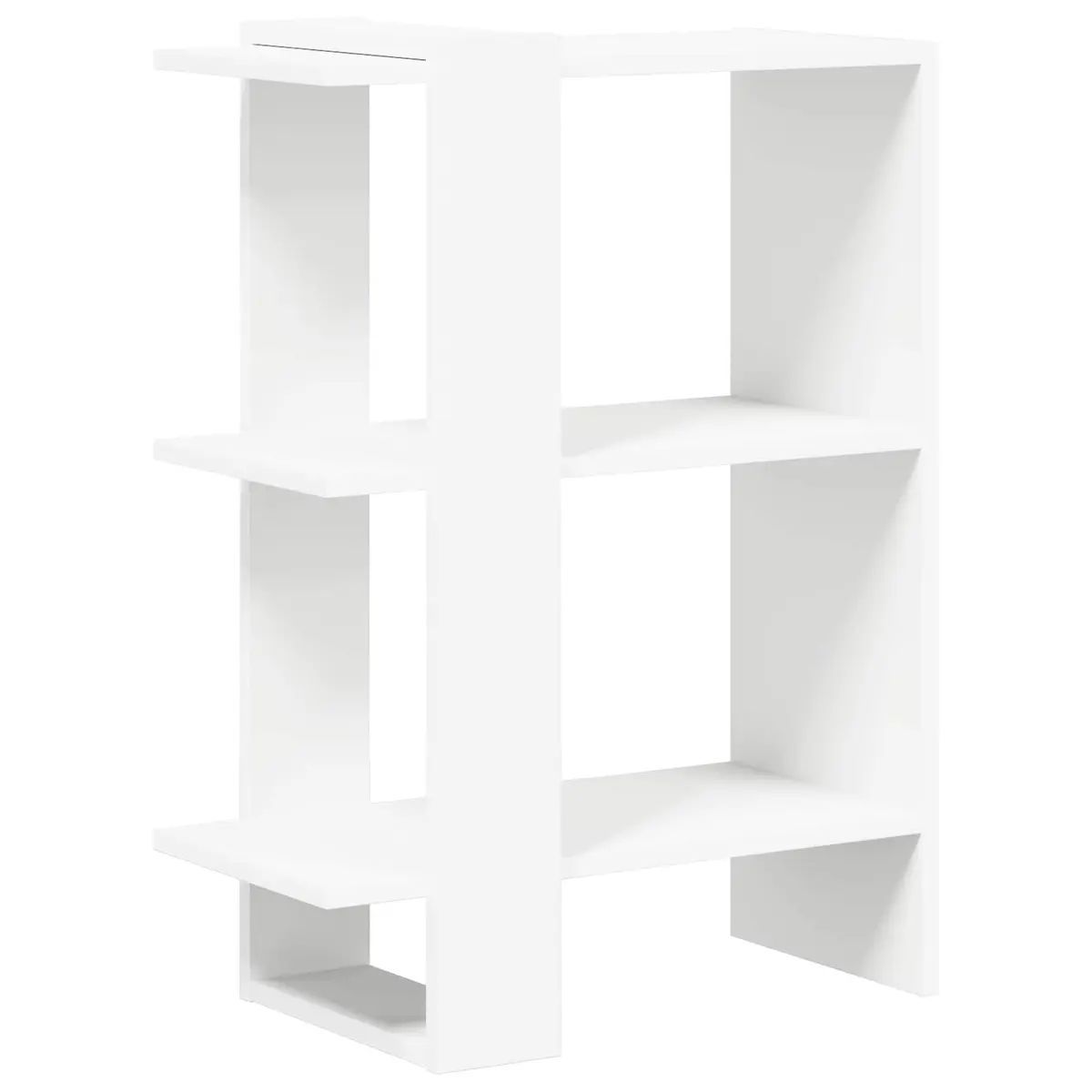 Freestanding White Engineered Wood Shelf