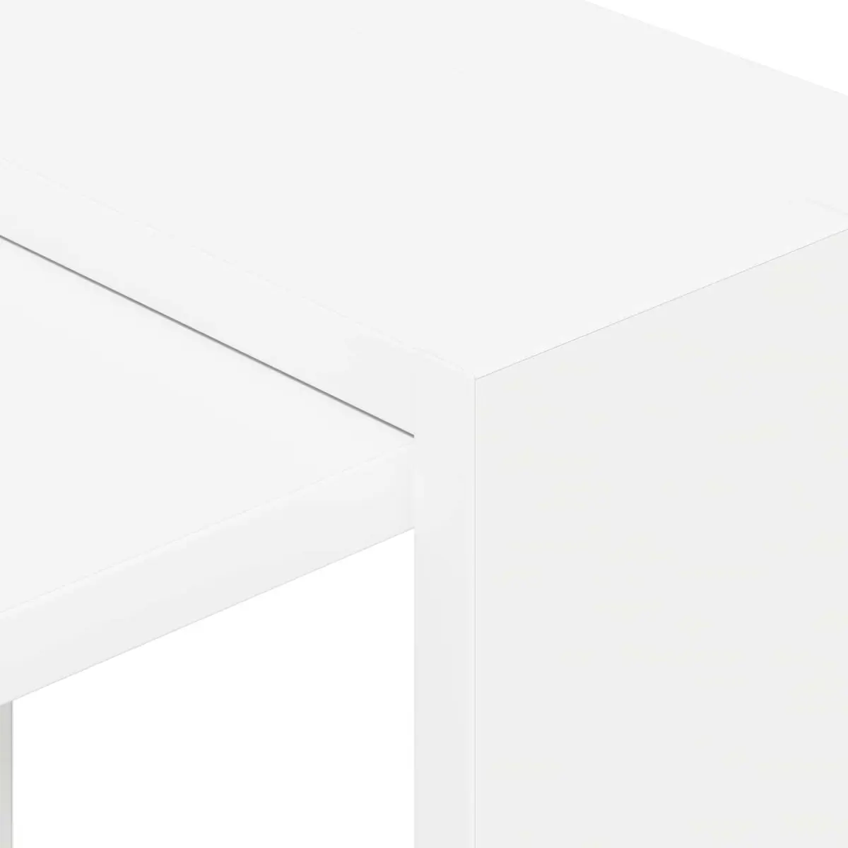 Freestanding White Engineered Wood Shelf