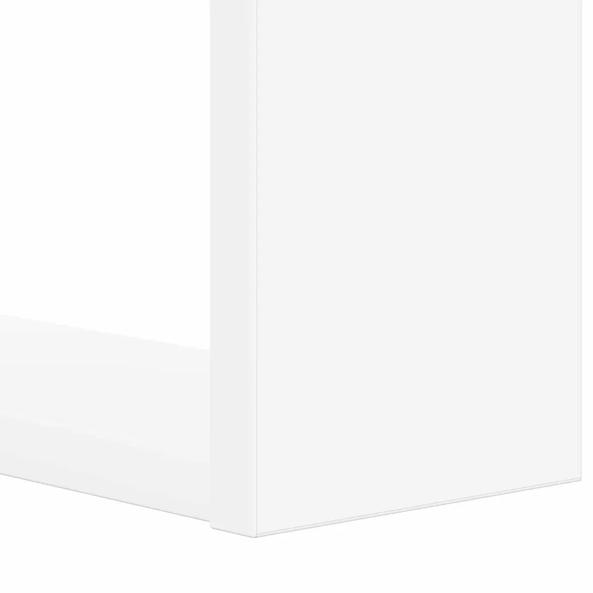 Freestanding White Engineered Wood Shelf
