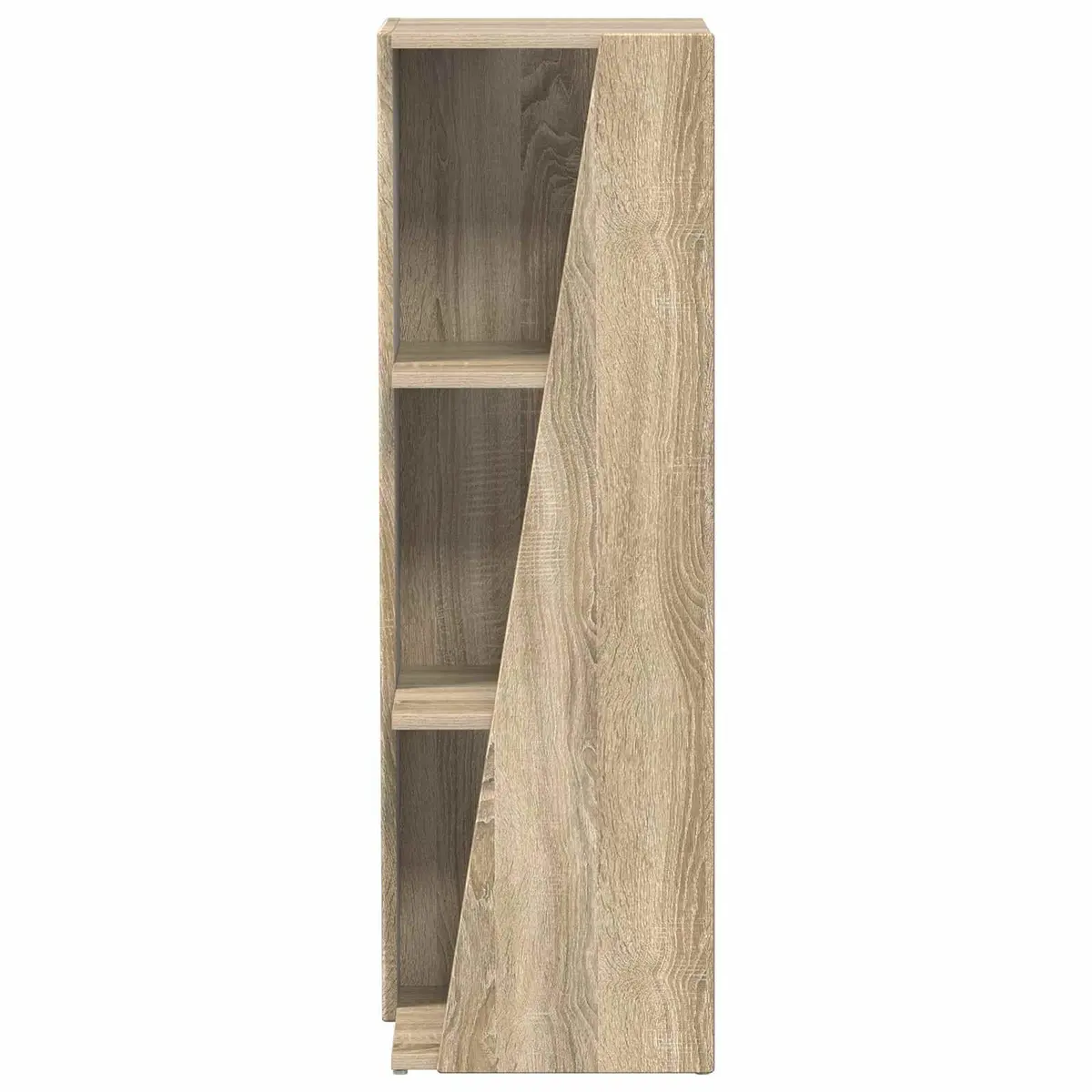 Side Shelf Bookcase Storage Unit for Living Room Bedroom Kitchen Study Brown Engineered Wood 33 x 32 x 100.5 cm
