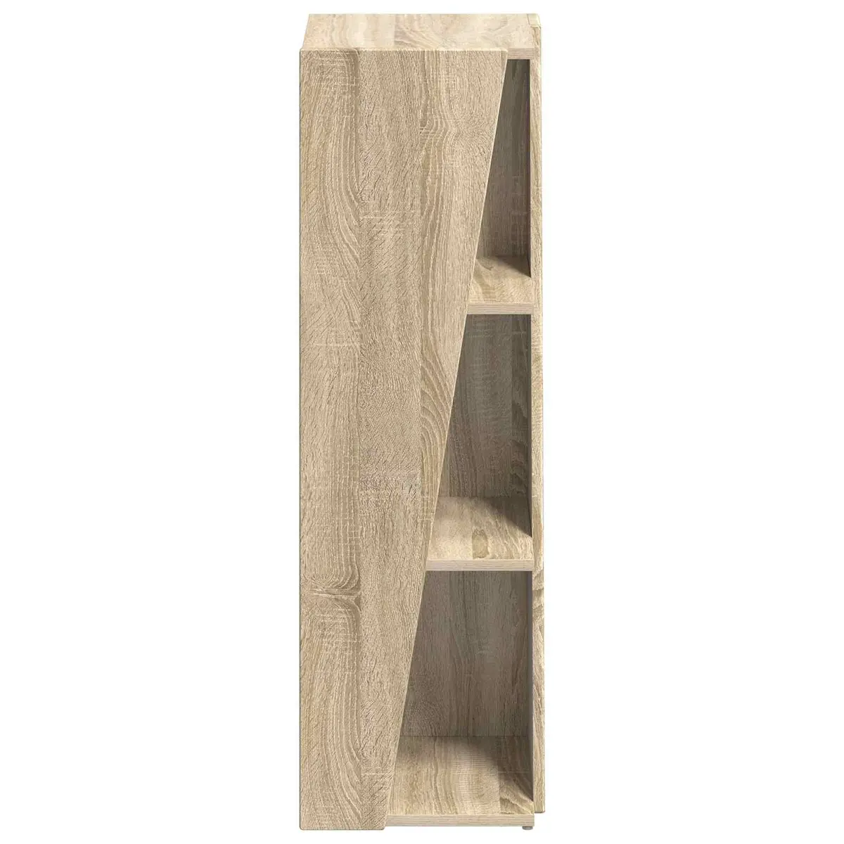 Side Shelf Bookcase Storage Unit for Living Room Bedroom Kitchen Study Brown Engineered Wood 33 x 32 x 100.5 cm