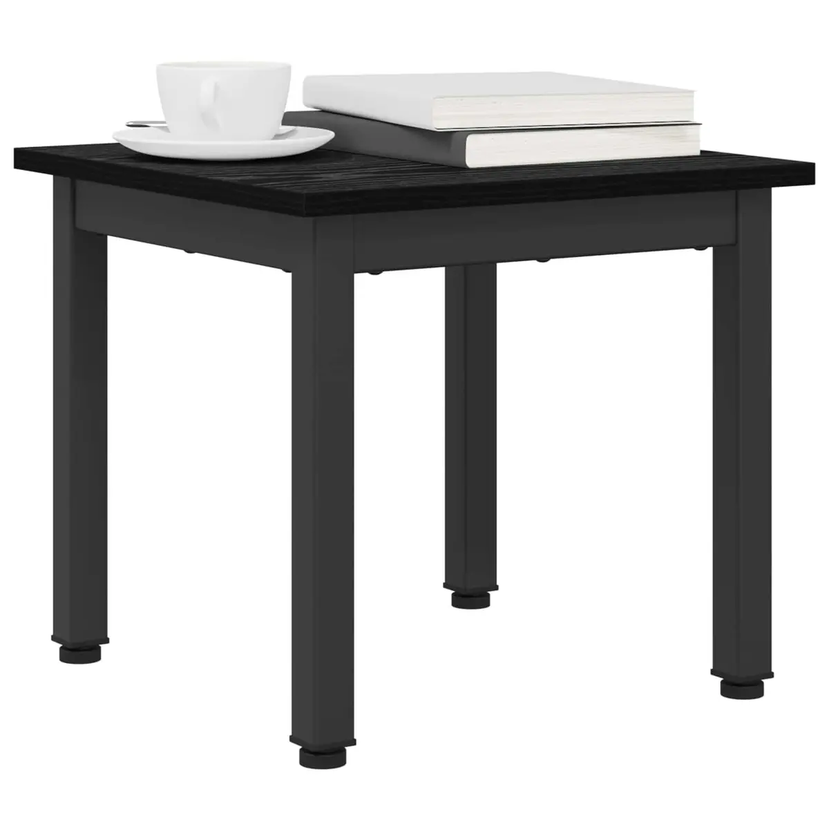 Coffee Table Black Modern Rectangular Living Room Accent Furniture Engineered
