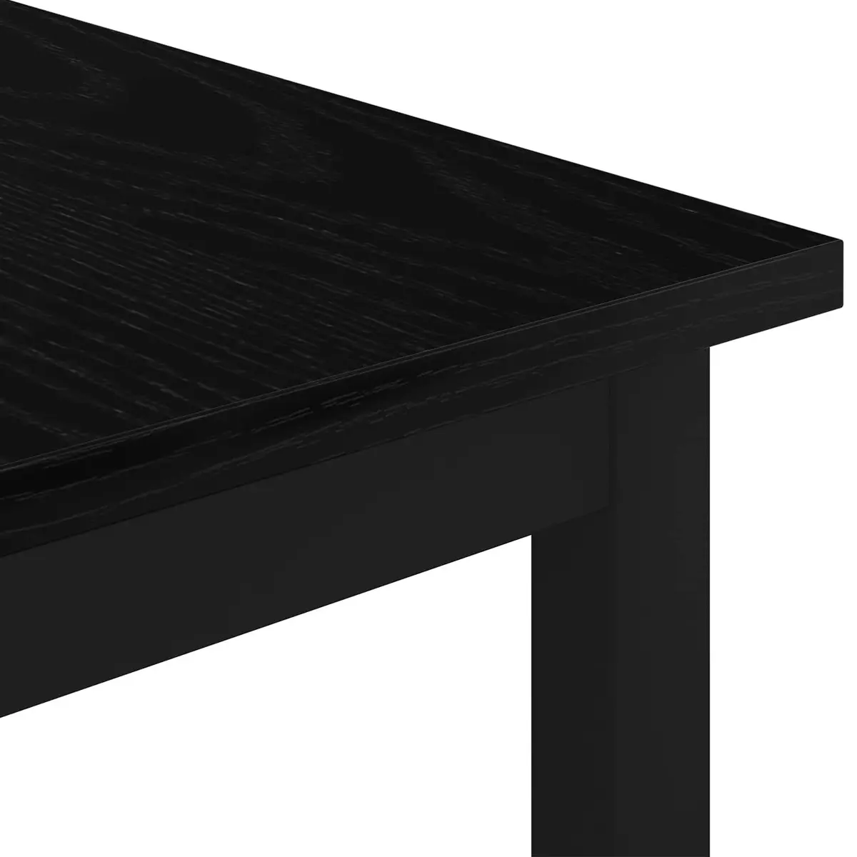 Coffee Table Black Modern Rectangular Living Room Accent Furniture Engineered