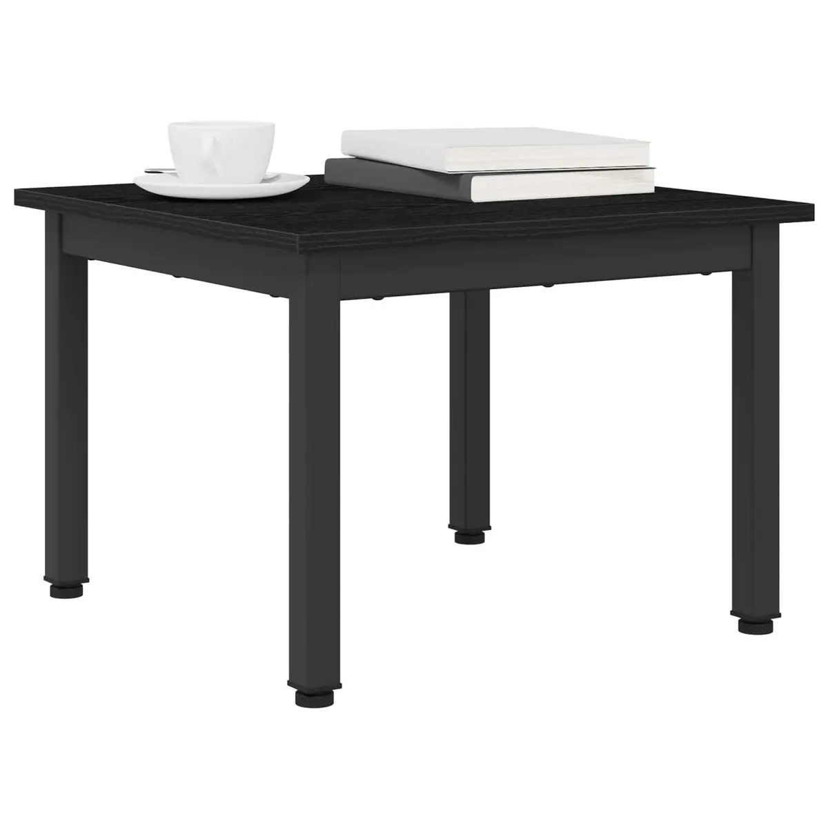 Coffee Table Black Oak Rectangular Living Room Accent Modern Minimalist Design