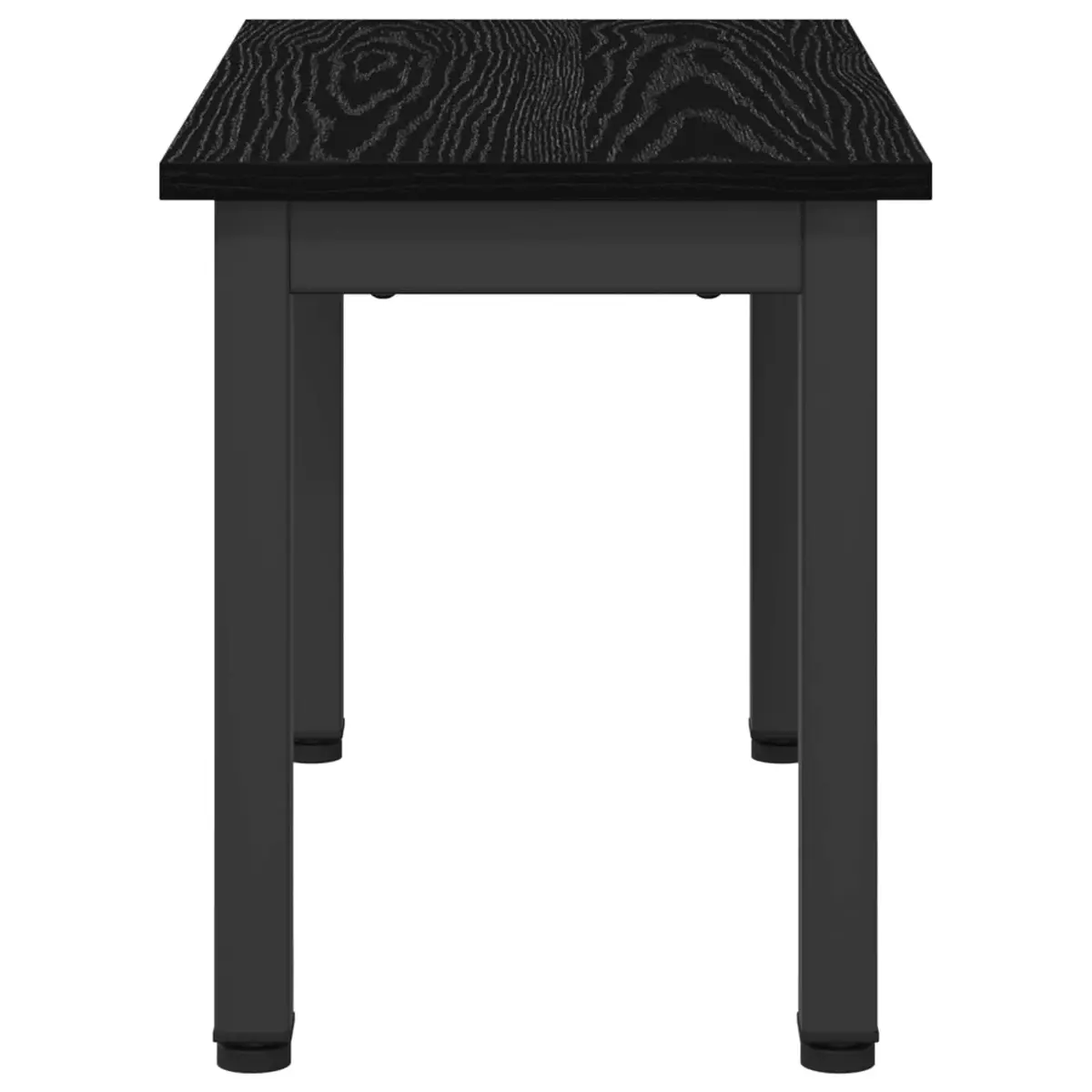 Coffee Table Black Rectangular Modern Living Room Accent Furniture 60x30x36cm