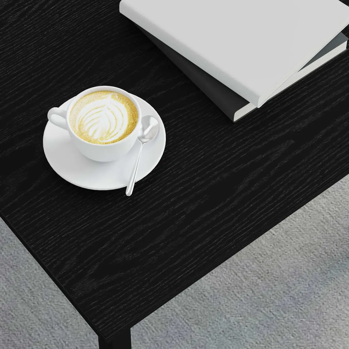 Black Rectangular Modern Coffee Table