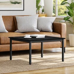 Black Coffee Table Specs: 80 x 80 x 45 cm Modern Design