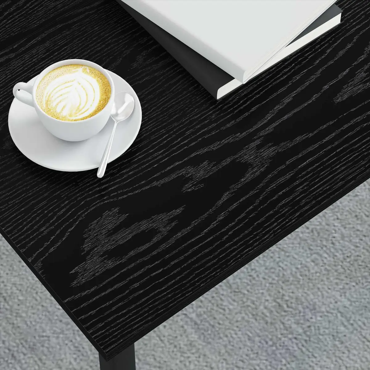 Coffee Table Black 80 x 80 x 45 cm Modern Accent Living Room Engineered Wood