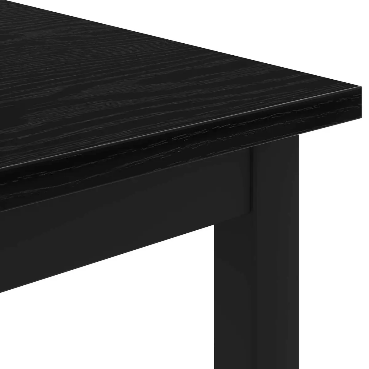 Coffee Table Living Room Black Oak 100x100x45cm Modern Accent Furniture