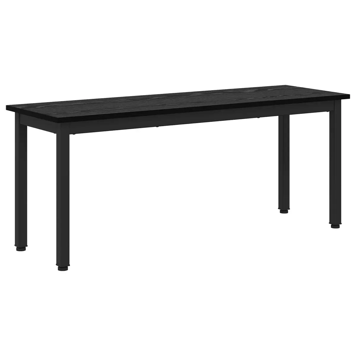 Dining Bench Living Room Black Engineered Wood Rectangle