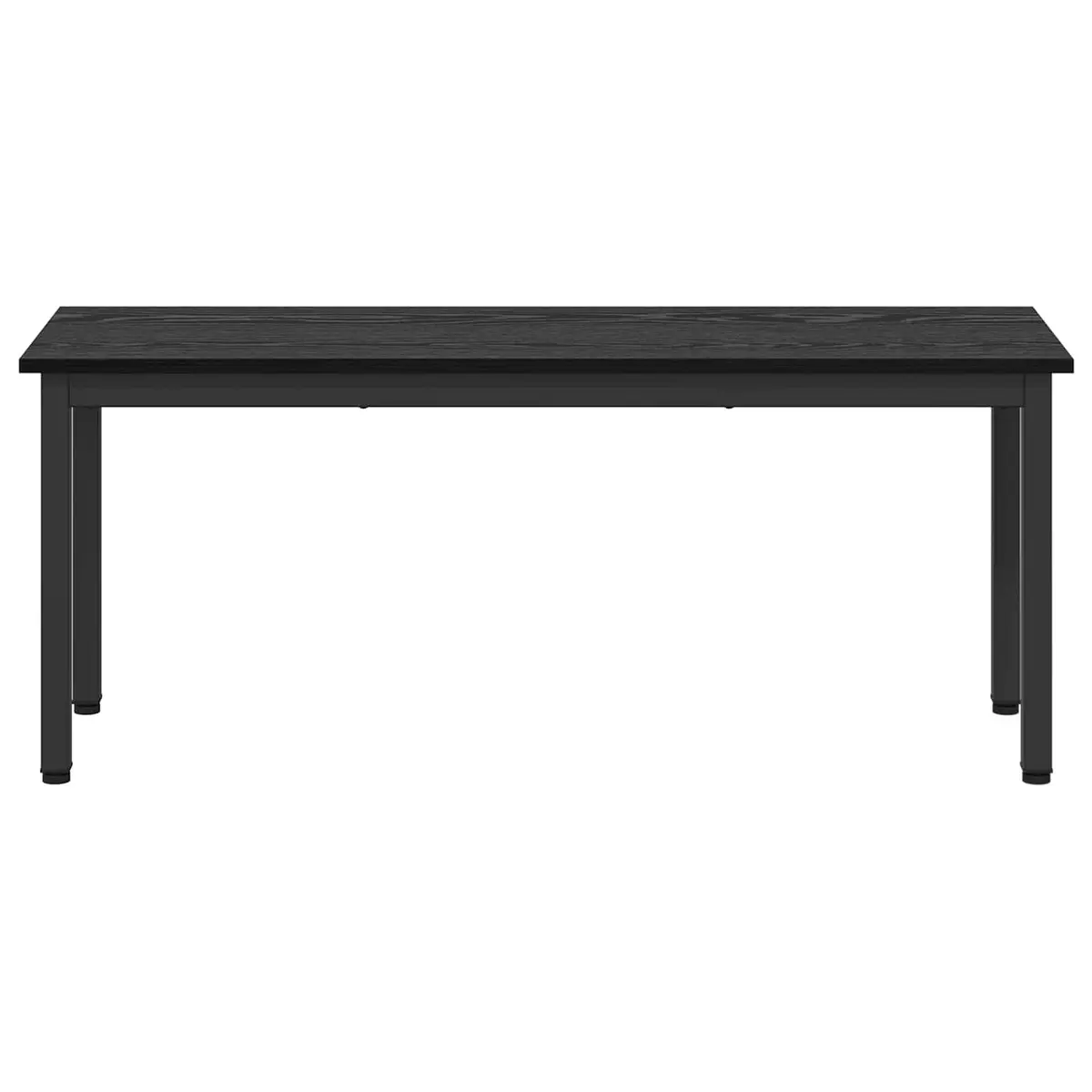 Dining Bench Living Room Black Engineered Wood Rectangle