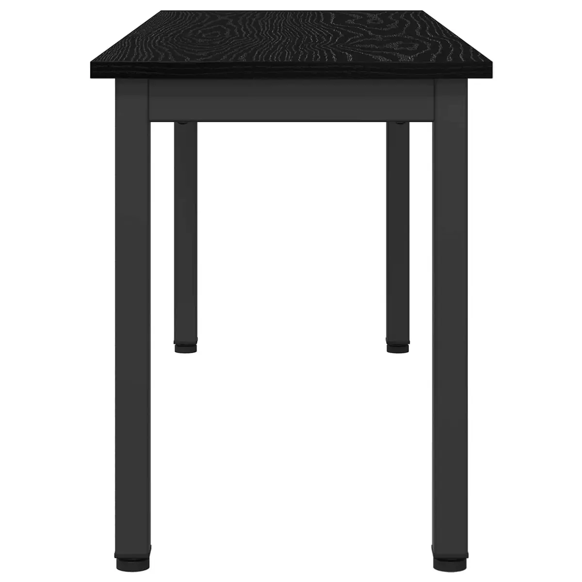 Dining Bench Living Room Black Engineered Wood Rectangle