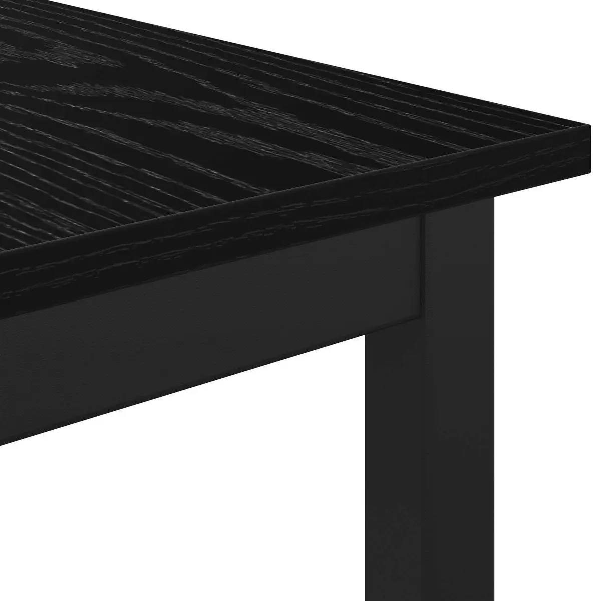Dining Bench Living Room Black Engineered Wood Rectangle