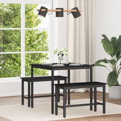 Specifications of Dining Table 80x80x75cm Black Metal