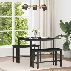 Specifications of Dining Table 80x80x75cm Black Metal
