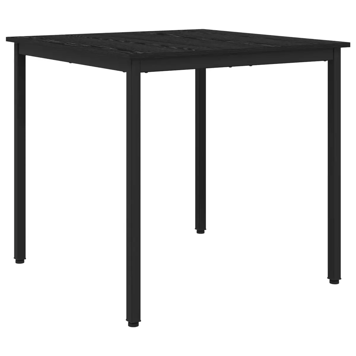 Dining Table Kitchen 80x80x75cm Black Metal Frame Engineered Wood
