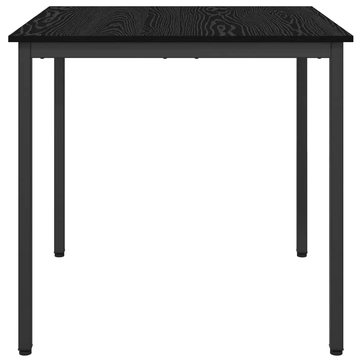 Dining Table Kitchen 80x80x75cm Black Metal Frame Engineered Wood