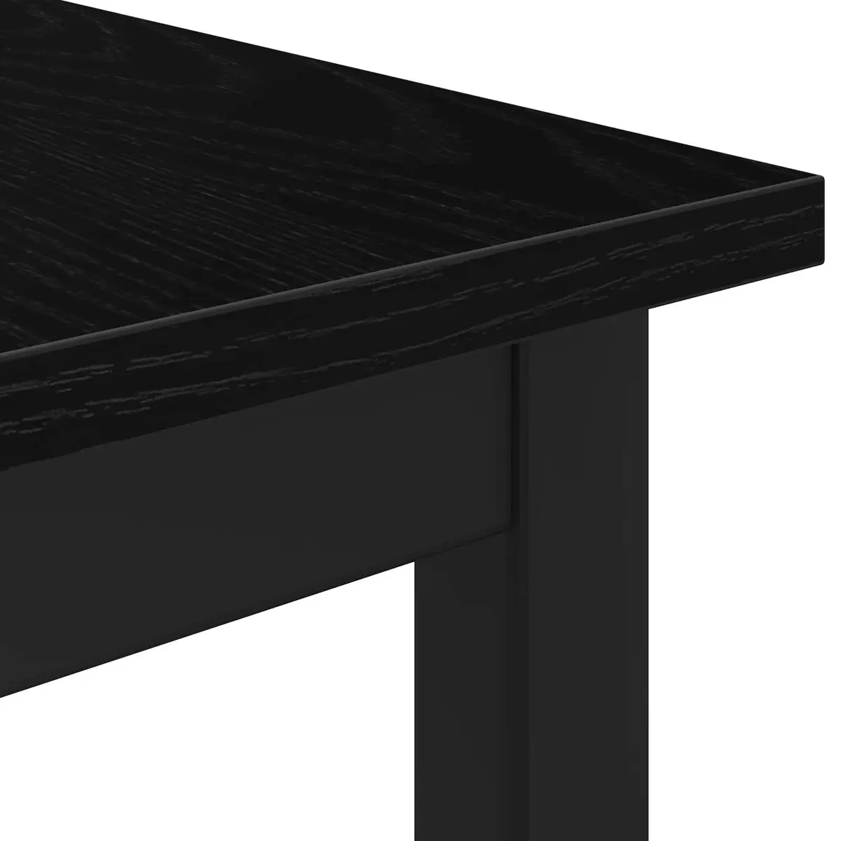Dining Table Kitchen 80x80x75cm Black Metal Frame Engineered Wood