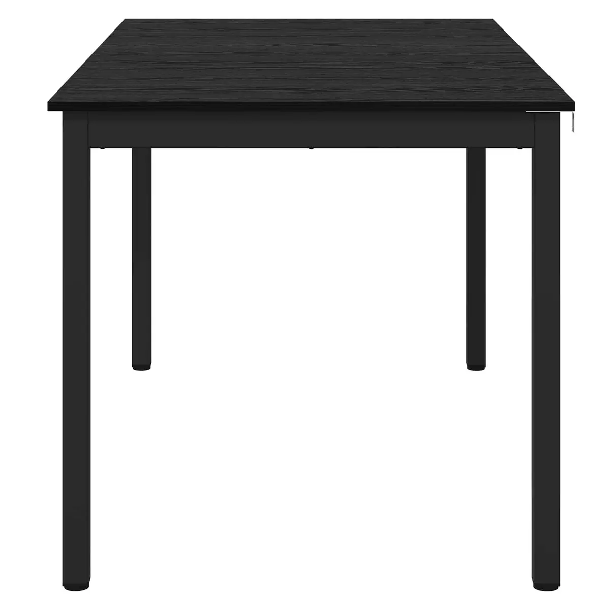 Dining Table 140x80x75cm Rectangular Kitchen Modern Black Metal Frame