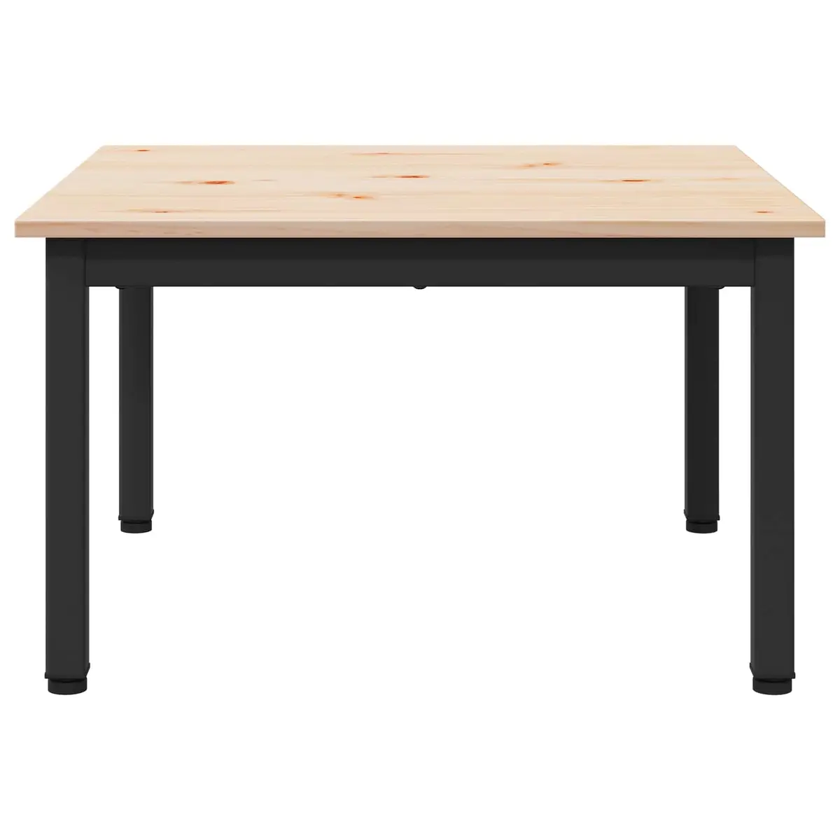 Coffee Table Indoor Living Area Solid Pine Wood Brown 60 x 60 x 36 cm Square