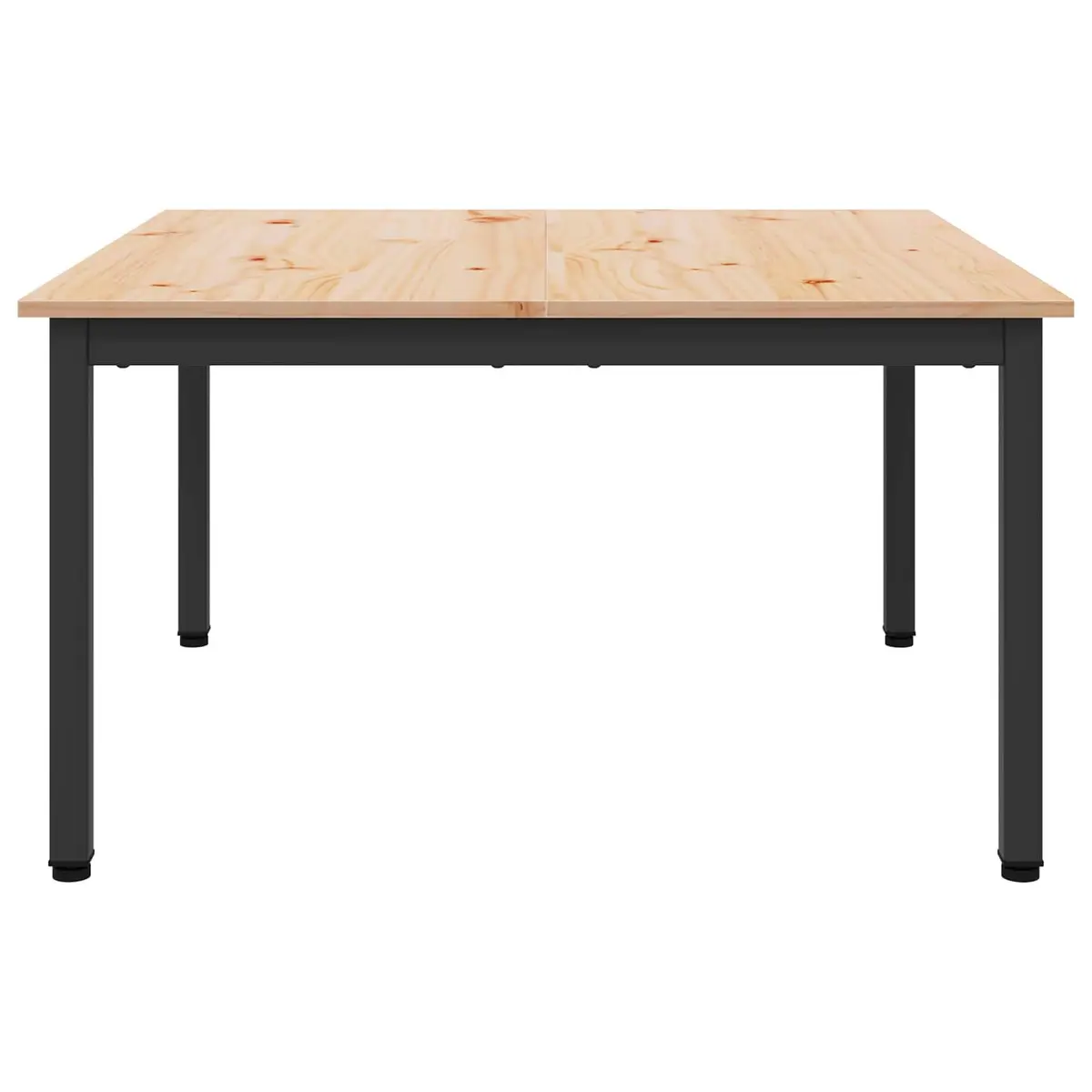 Coffee Table Modern Solid Pine Wood Brown 80x80x45cm Living Room Accent